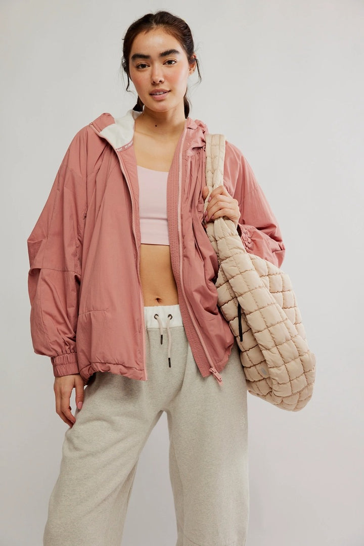 Free People Movement - Explore More Fleece Jacket in Petal Pink