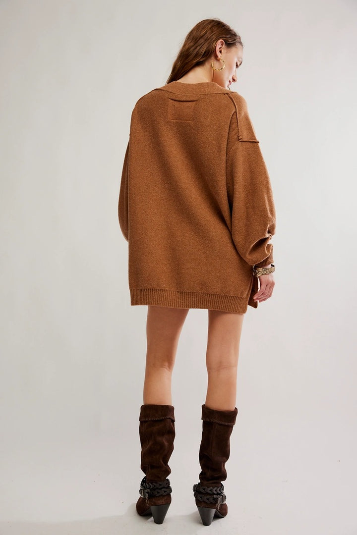 Free People - We The Free Chelsea V Neck Tunic in Muscavado