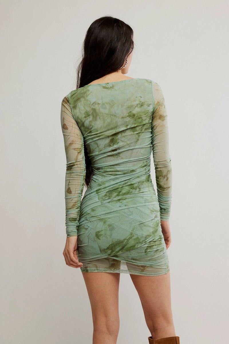Free People - Katana Mini Dress in Sage Combo Sage Combo / X-Small Free People - Katana Mini Dress in Sage Combo Sage Combo / X-Small