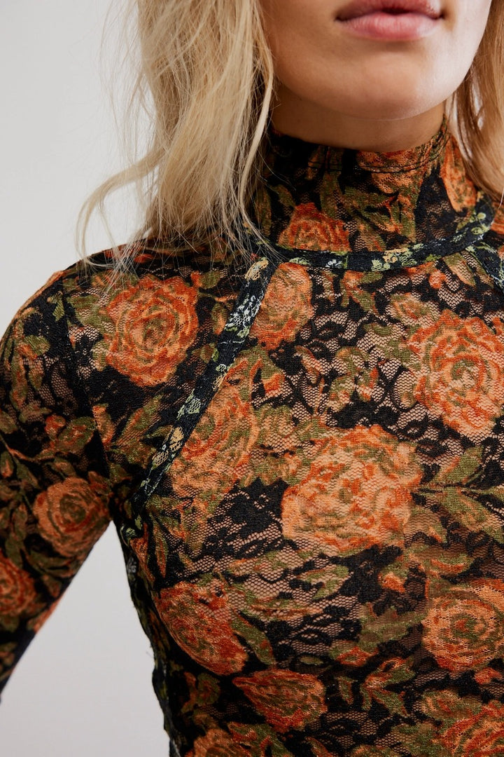 Free People - Lyric Long Sleeve in Black Combo