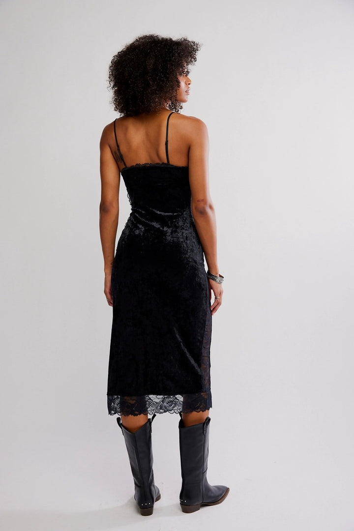 Free People - Raise A Toast Midi Slip in Black