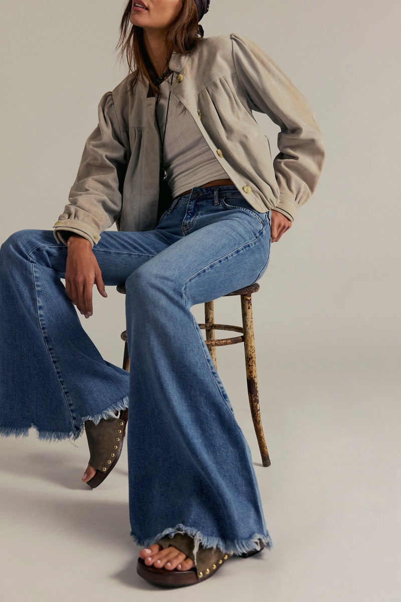 Free People - We The Free Emre Low-Rise Flare Jeans