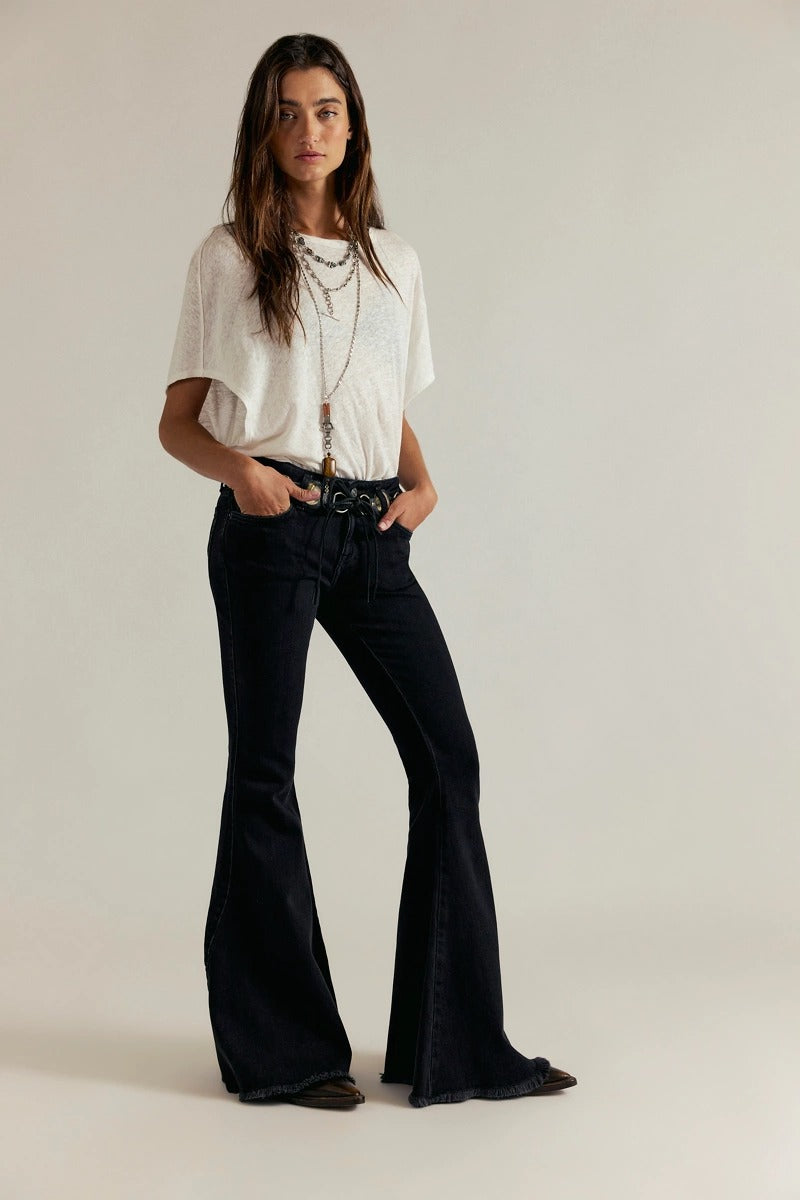 Free People - We The Free Emre Low-Rise Flare Jeans