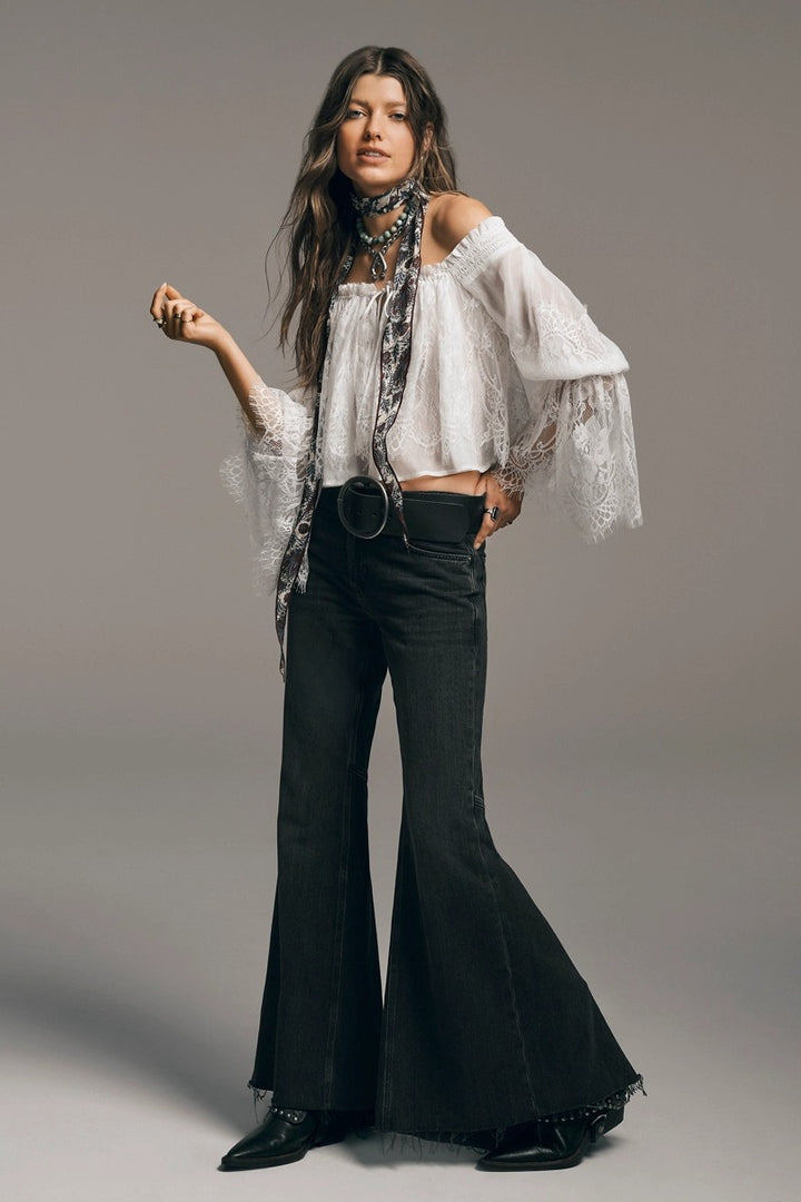 Free People - We The Free Emre Low-Rise Flare Jeans