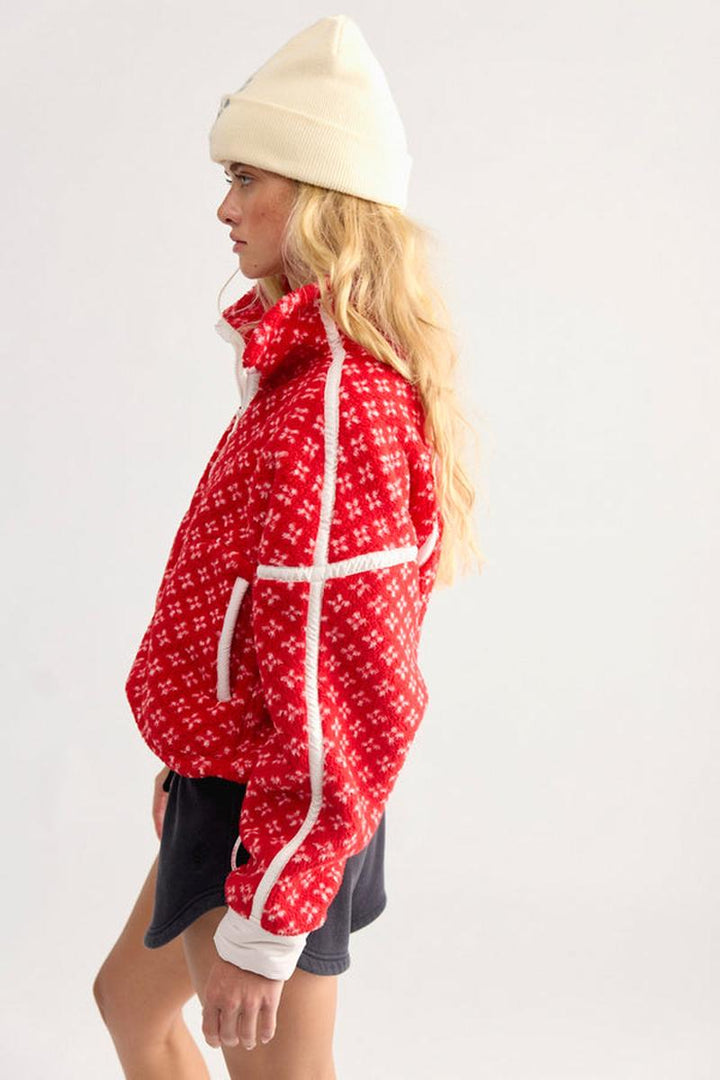 Free People Movement - Mountain High Printed Half-Zip Fleece