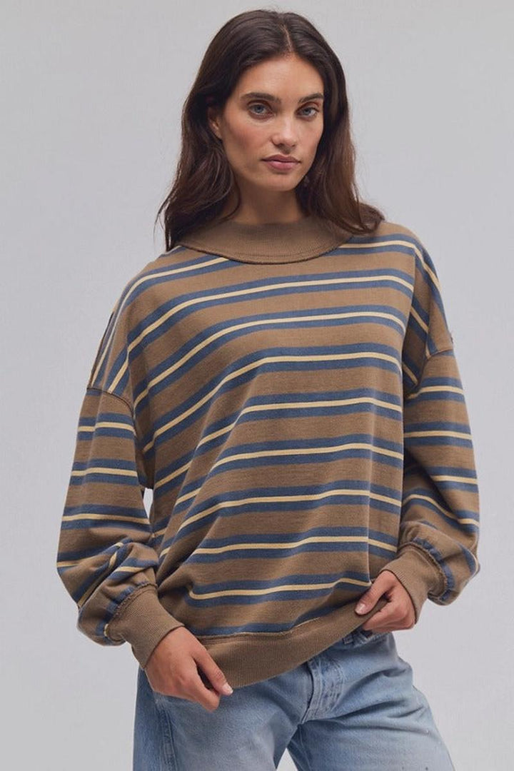 Free People - Palm Springs Striped Pullover