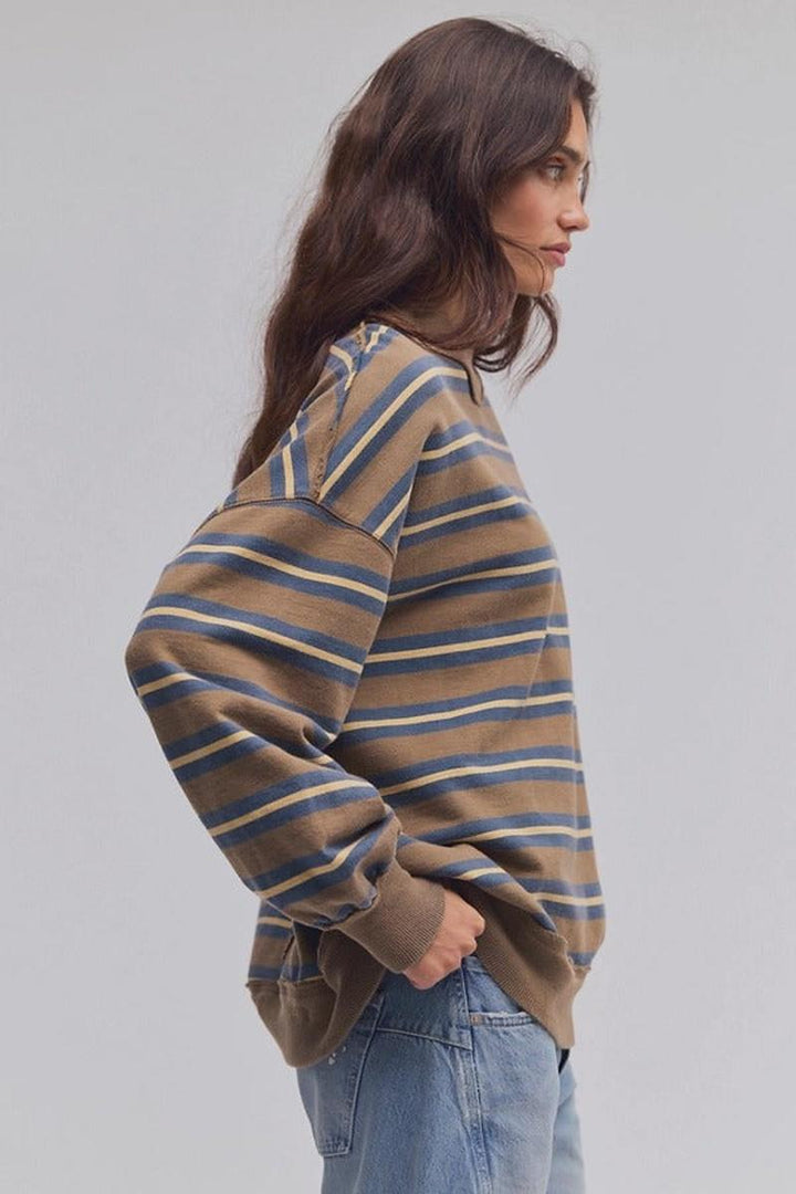 Free People - Palm Springs Striped Pullover