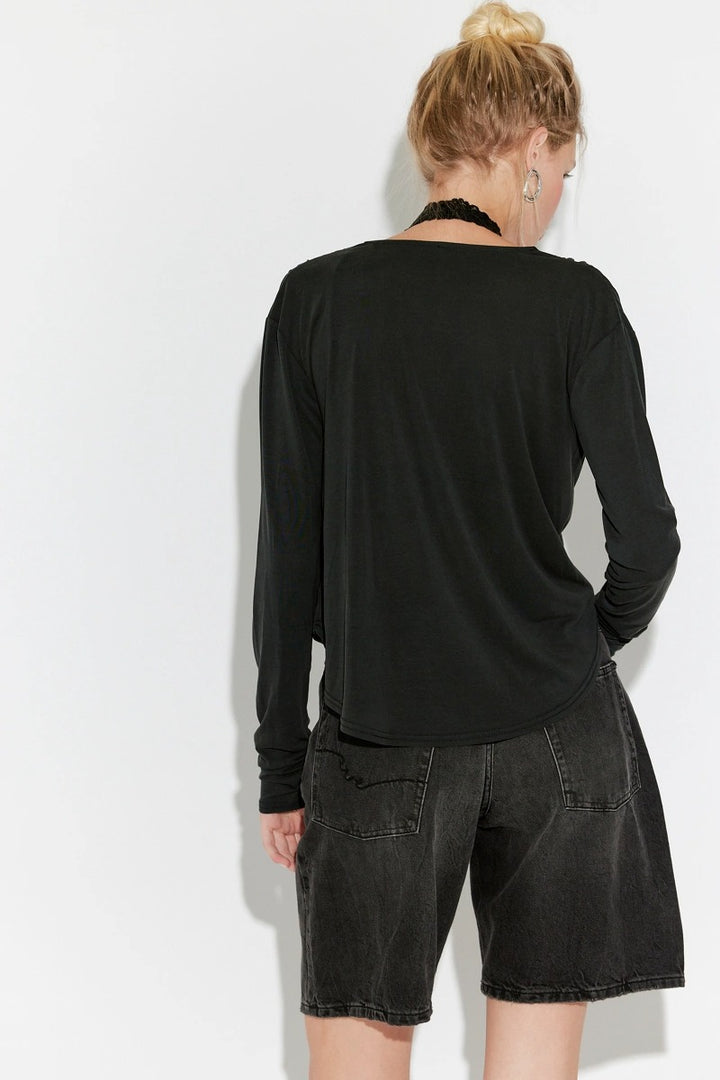 Free People - Jane Draped Long Sleeve Top