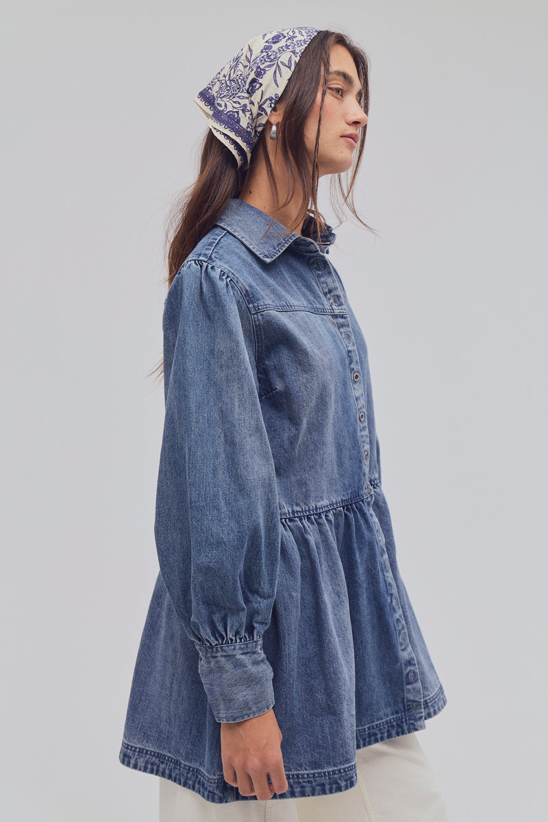 Free People - Marris Denim Mini Dress