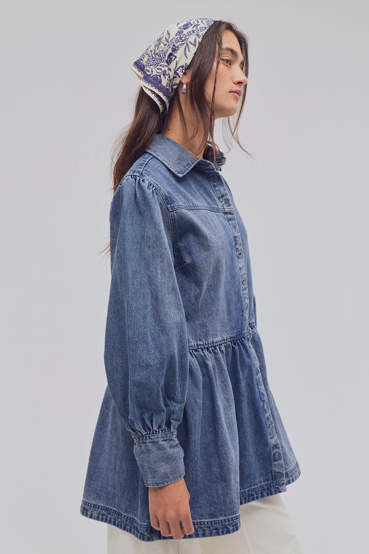 Free People - Marris Denim Mini Dress