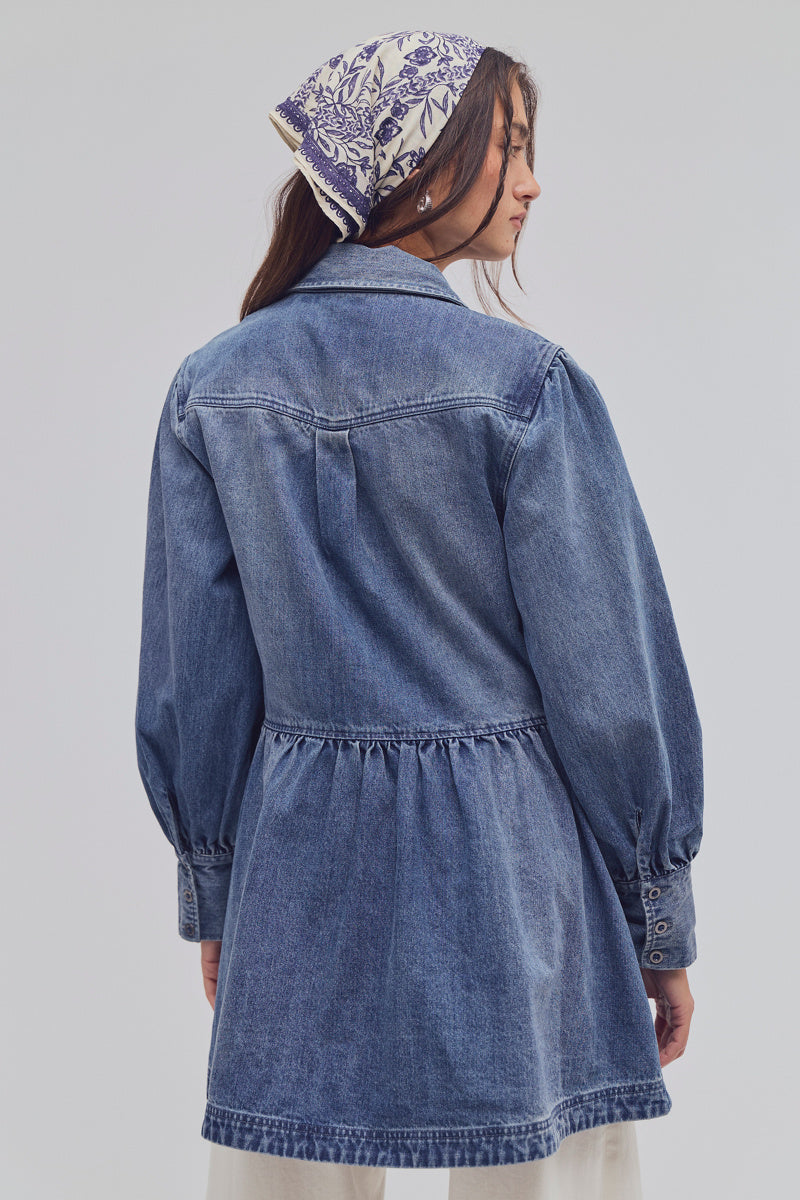 Free People - Marris Denim Mini Dress