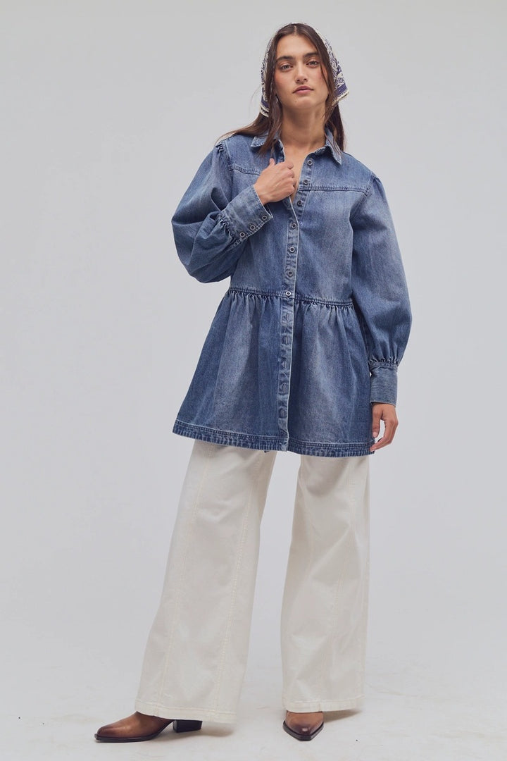 Free People - Marris Denim Mini Dress