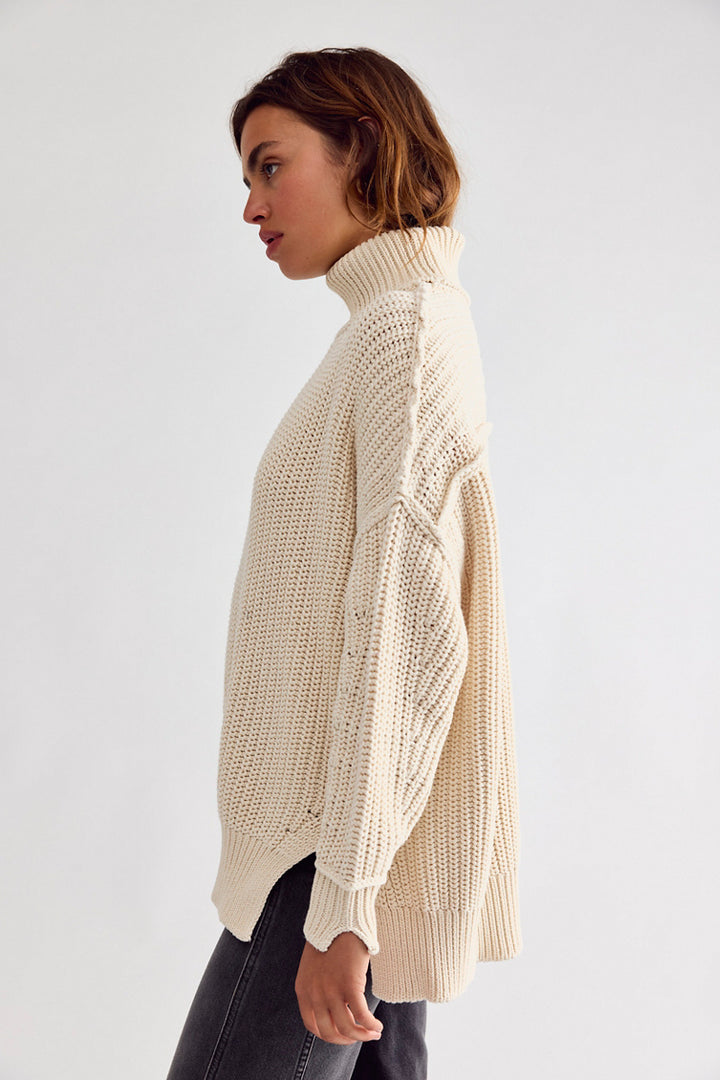 Free People - We The Free Worn Thru Turtleneck Sweater