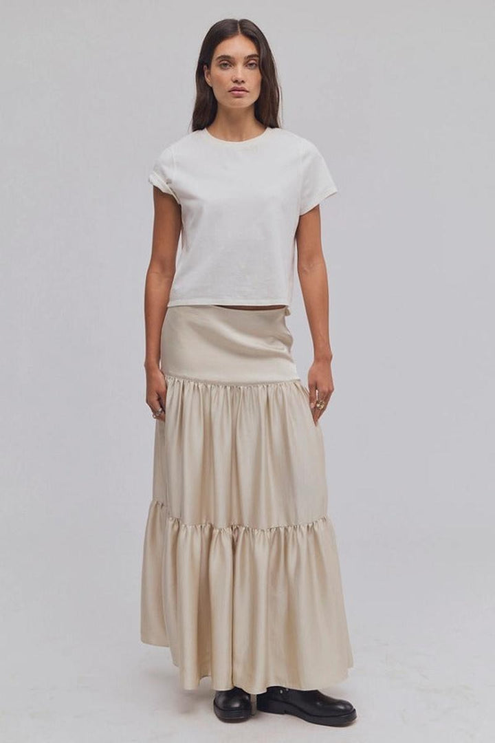 Free People - Juliette Satin Maxi Skirt