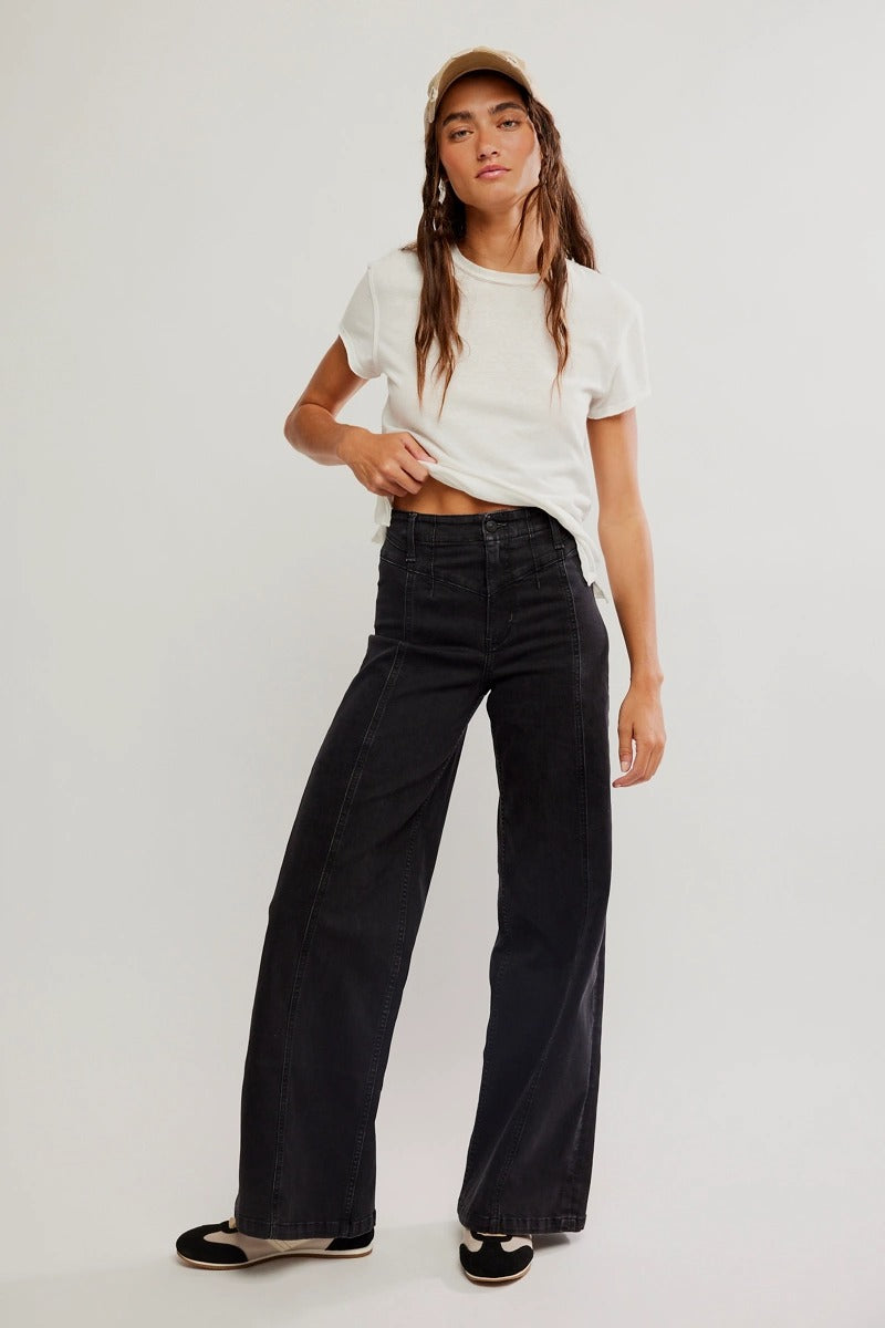 Free People - Libre Wide Leg Denim Pant