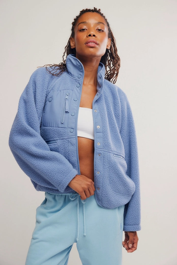 Free People Movement - Hit The Slopes Fleece Jacket in Wild Wind