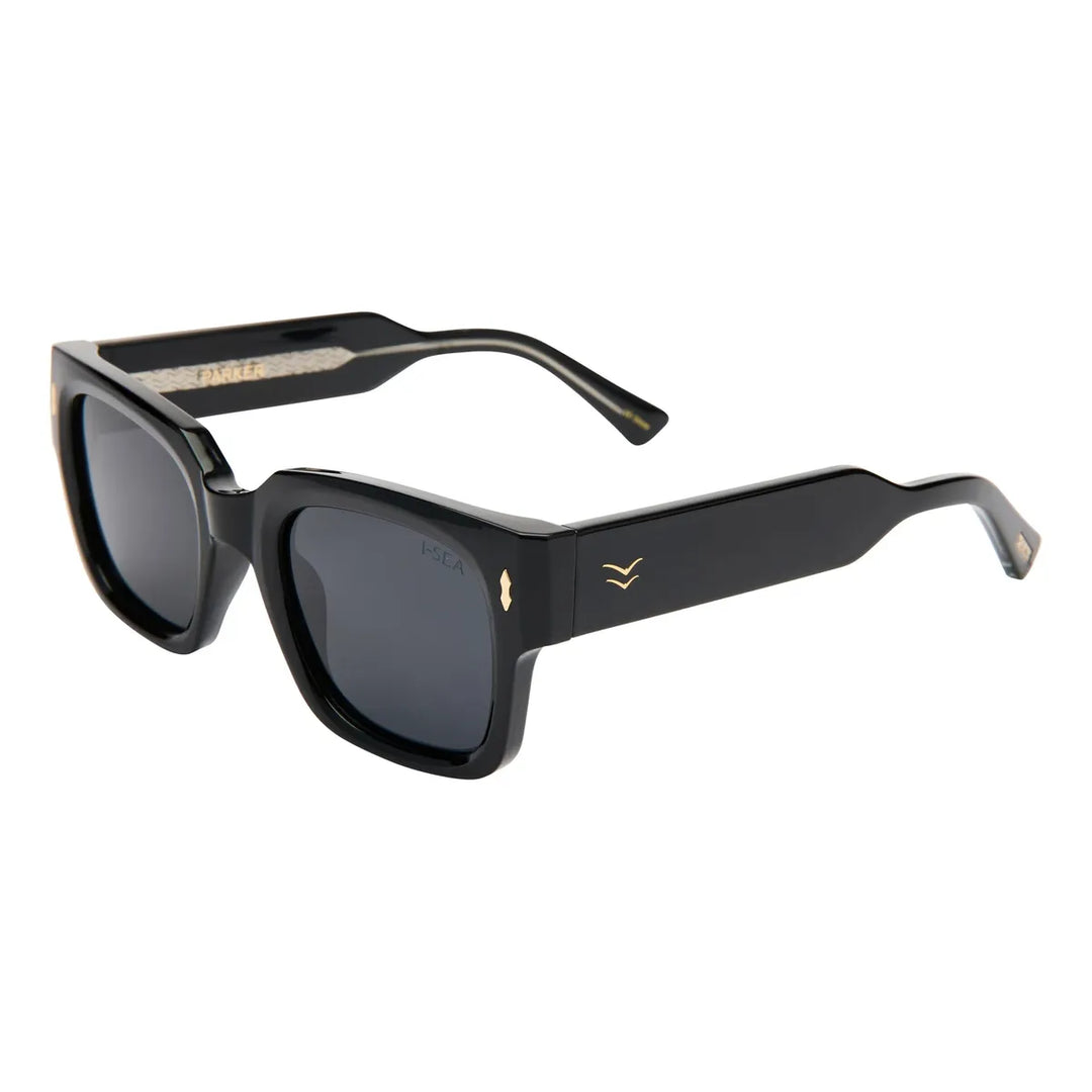 I-SEA - Parker with Black Frames and Smoke Polarized Lenses