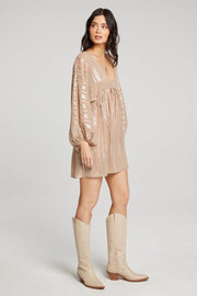 Saltwater LUXE - Neiman Mini Dress in Champagne Dream