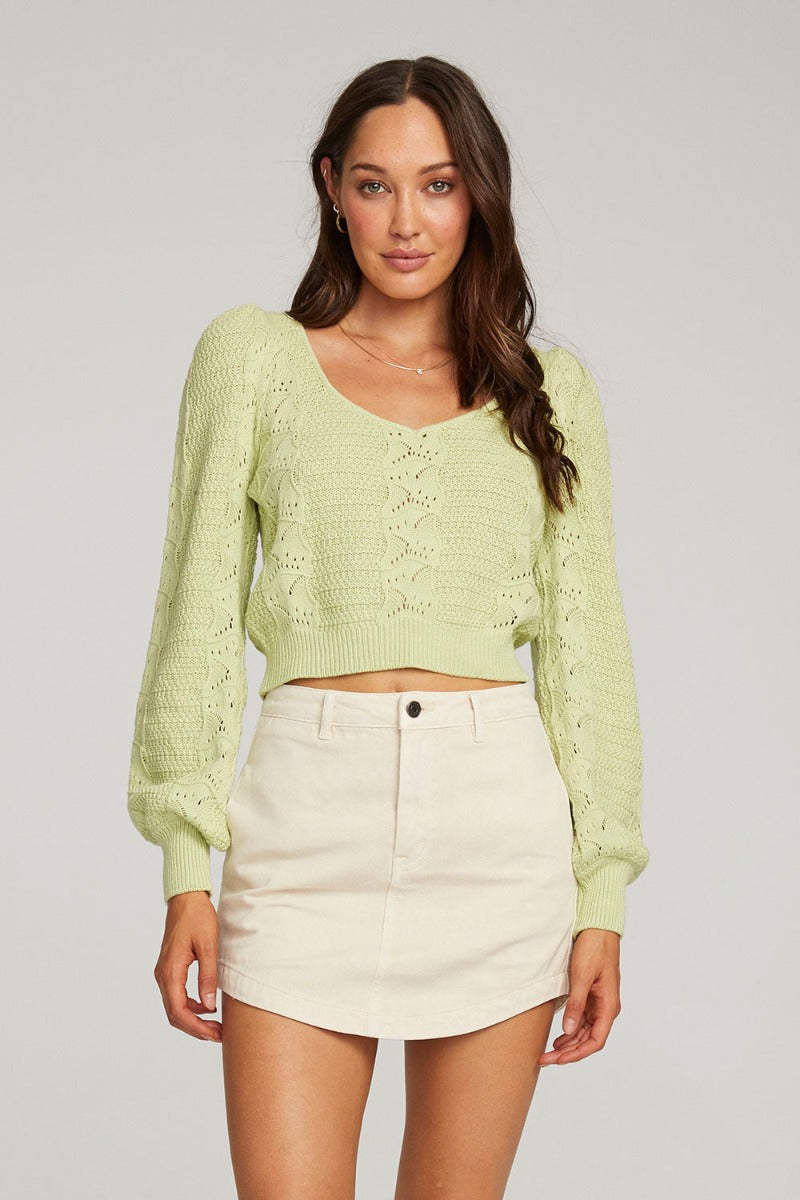 Saltwater Luxe - Karinna Sweater in Limelight
