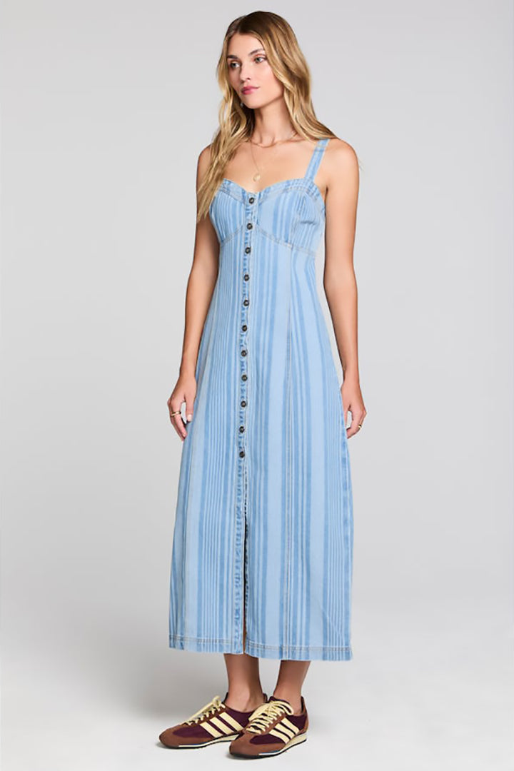 Saltwater LUXE - Elison Midi Dress in Dusty Blue