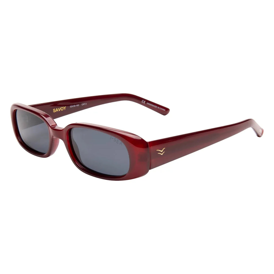 I-SEA - Savoy with Oxblood Lenses and Smoke Polarized Lenses