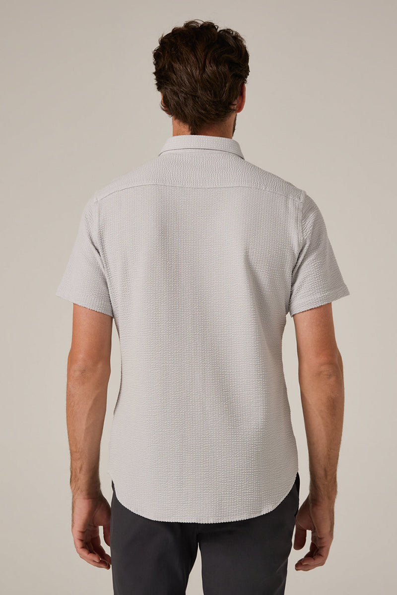7DIAMONDS - Bennet Seersucker Stretch Short Sleeve Shirt