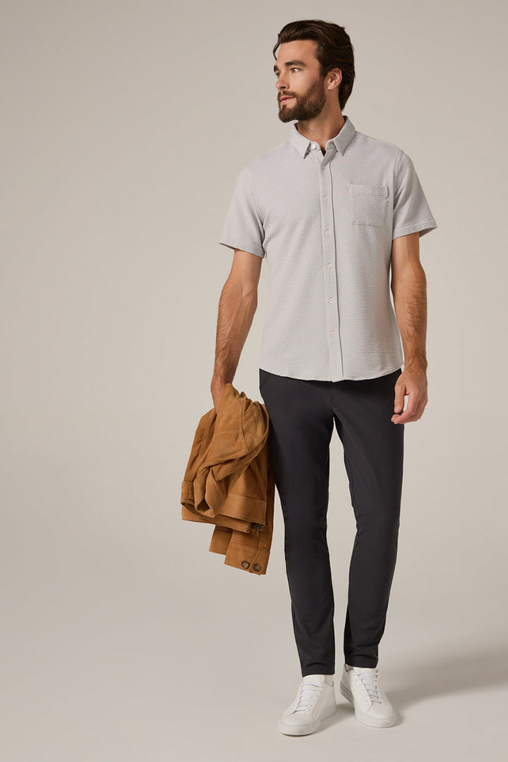 7DIAMONDS - Bennet Seersucker Stretch Short Sleeve Shirt