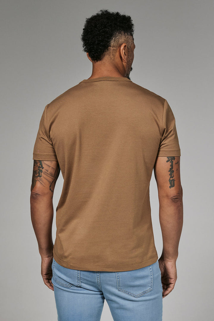 7DIAMONDS - Modal Crew Neck Tee in Desert