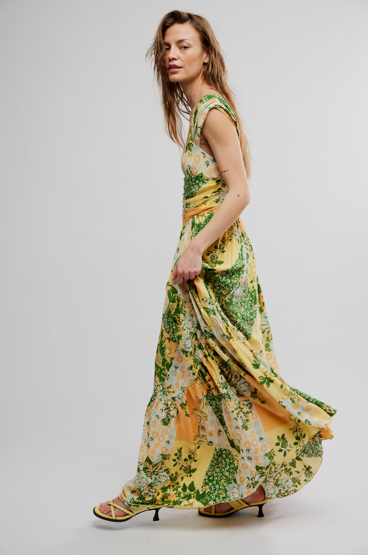 Free People - Sasha Maxi in Lemon Combo
