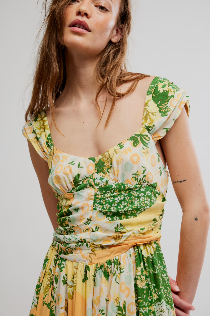 Free People - Sasha Maxi in Lemon Combo