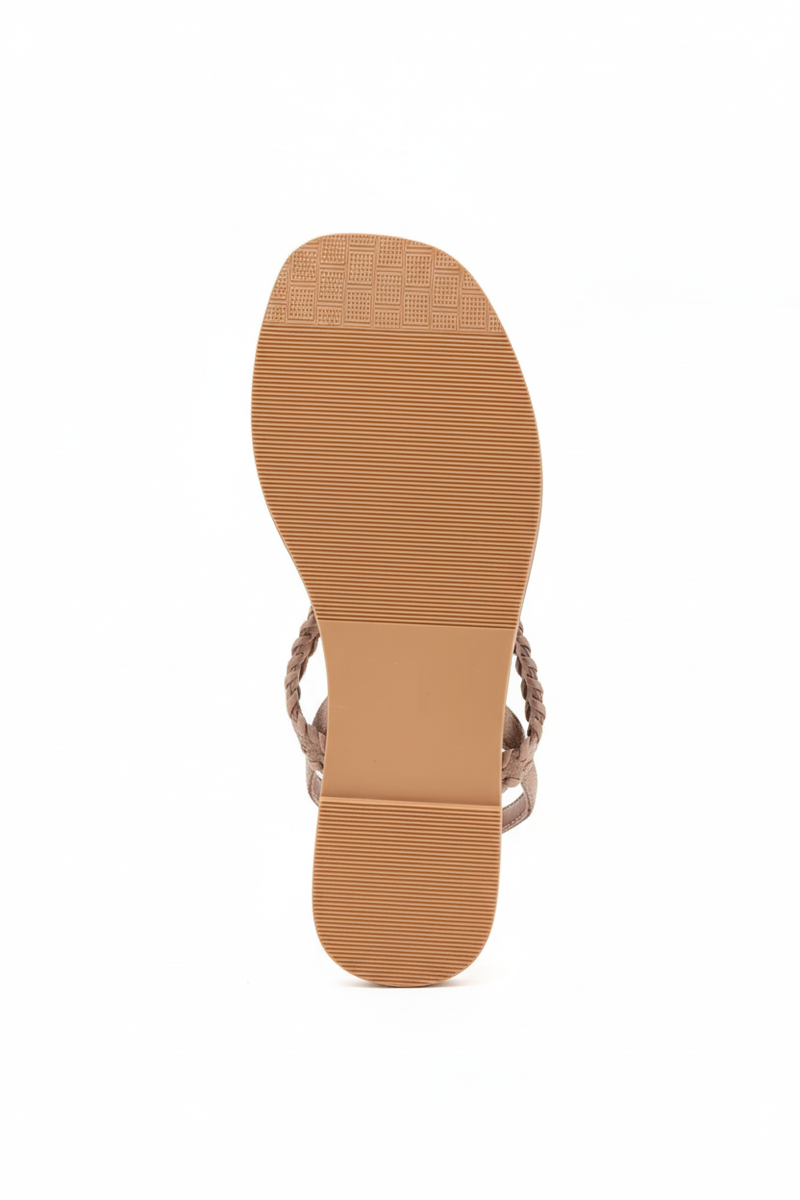 Free People - Waverly Whipstitch Thong in Pearl Blush Suede Co