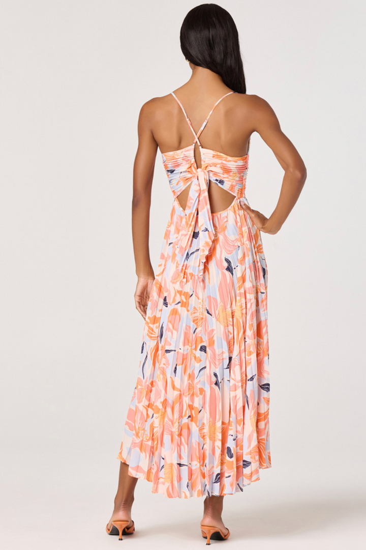 ASTR The Label -  Blythe Dress in Orange Blue Floral