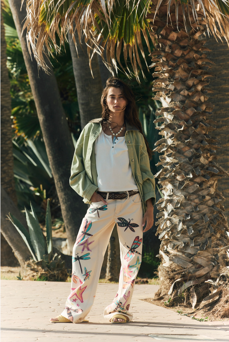 Free People - We The Free Lemon Denim Jacket in Washed Sage