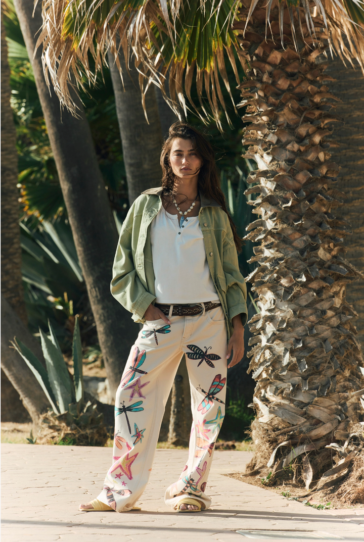 Free People - We The Free Lemon Denim Jacket in Washed Sage