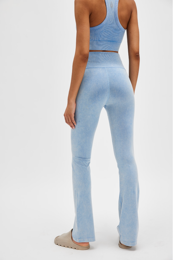 Free People Movement - Go To Smooth Flare Legging in Washed Denim Blue