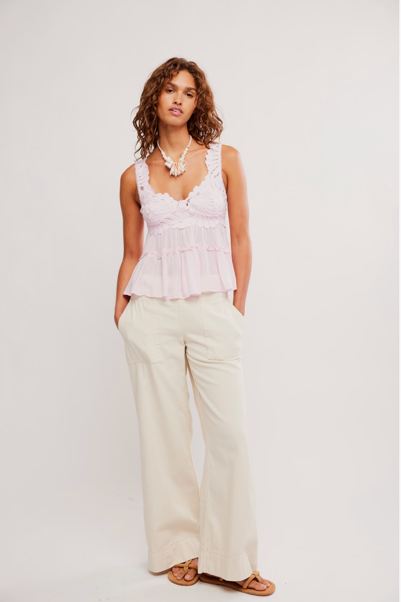 Free People - Petal Party Shapeless Cami in Pink Destiny