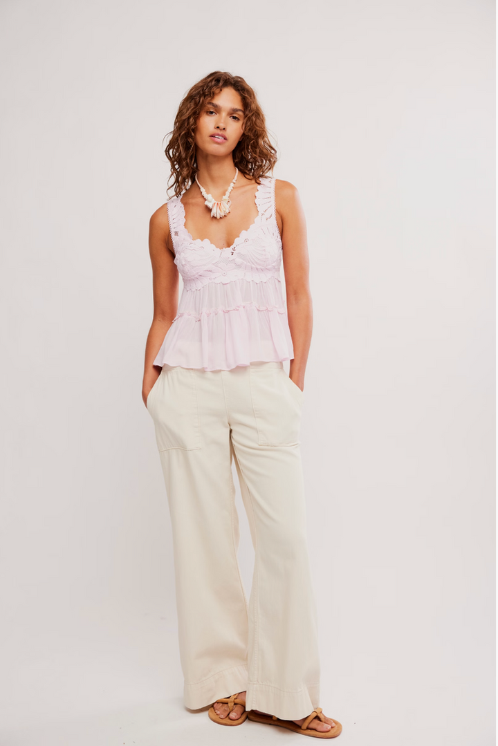 Free People - Petal Party Shapeless Cami in Pink Destiny