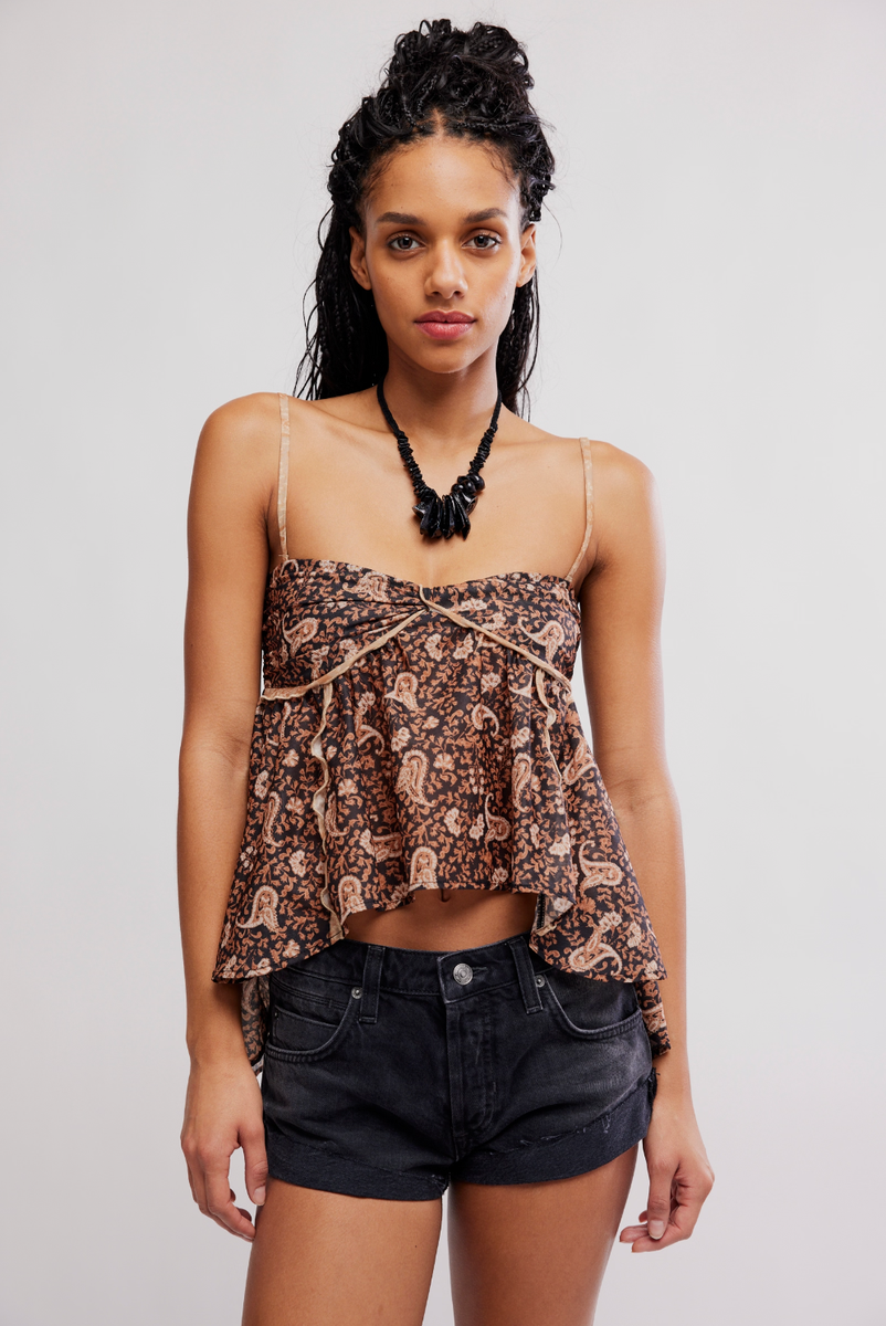 Free People - Malia Tube Top in Black Combo