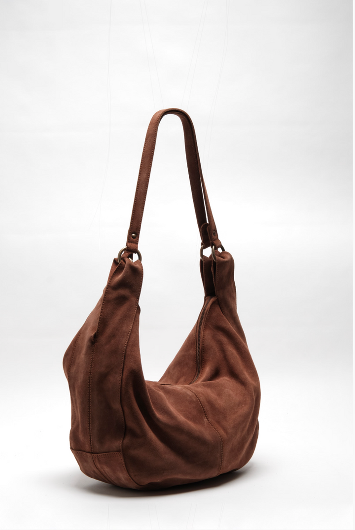 Free People - Roma Suede Tote Bag in Rust