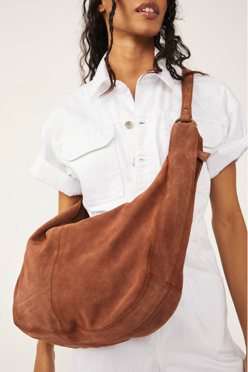 Free People - Roma Suede Tote Bag in Rust