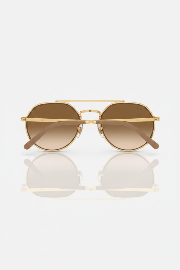 Ray Ban - Arista Gold Polished Frame and Clear Brown Lenses - RB3765 001/51 53-22
