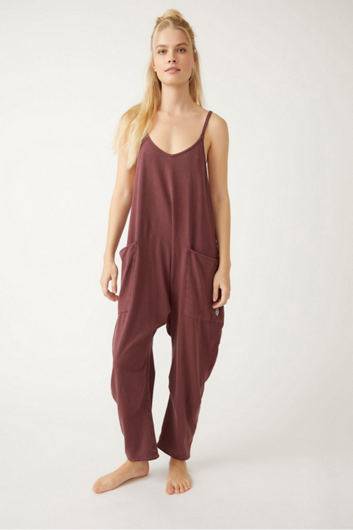 Free People Movement - Hot Shot Onesie in Pomegranate