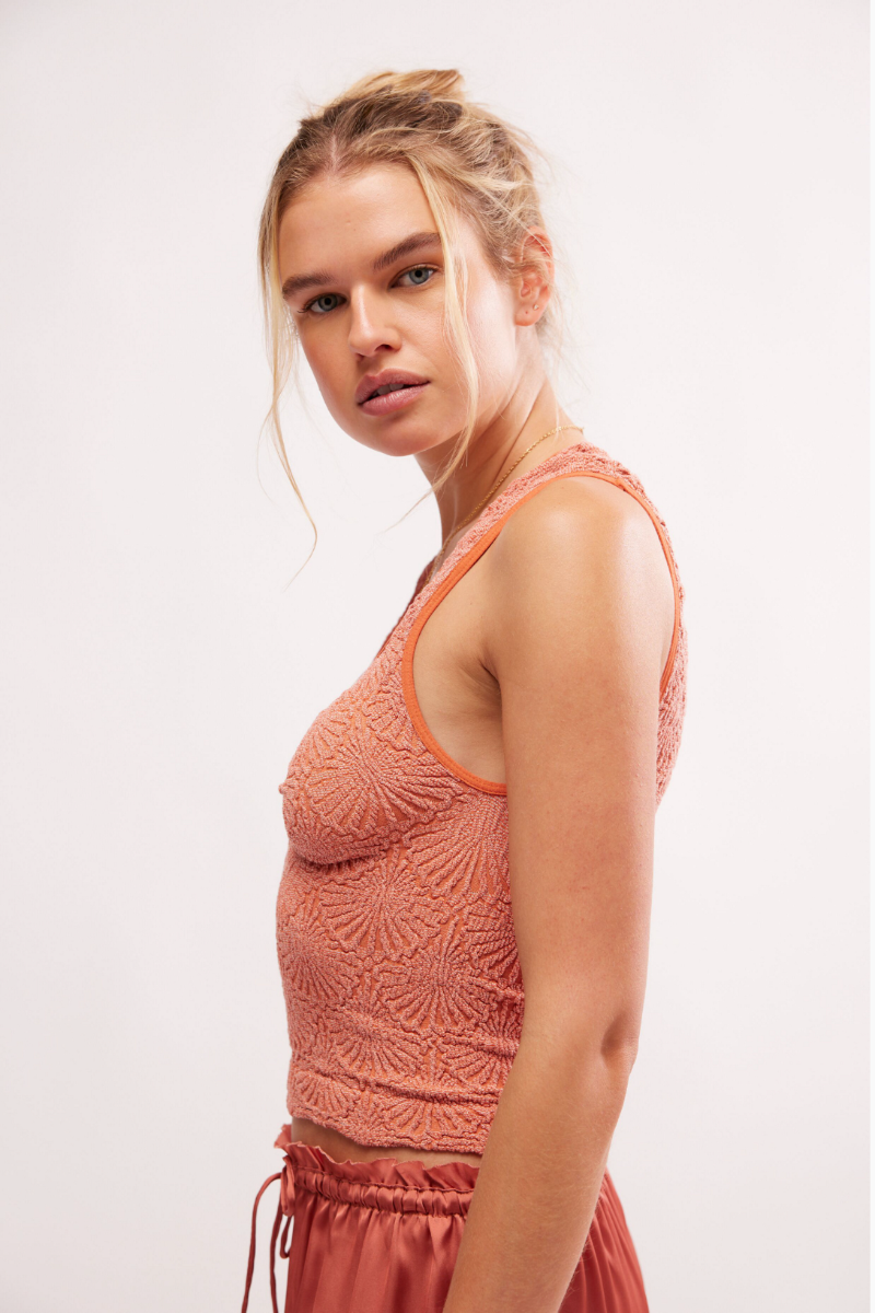 Free People - Love Letter Sweetheart Cami in Apricot Brandy