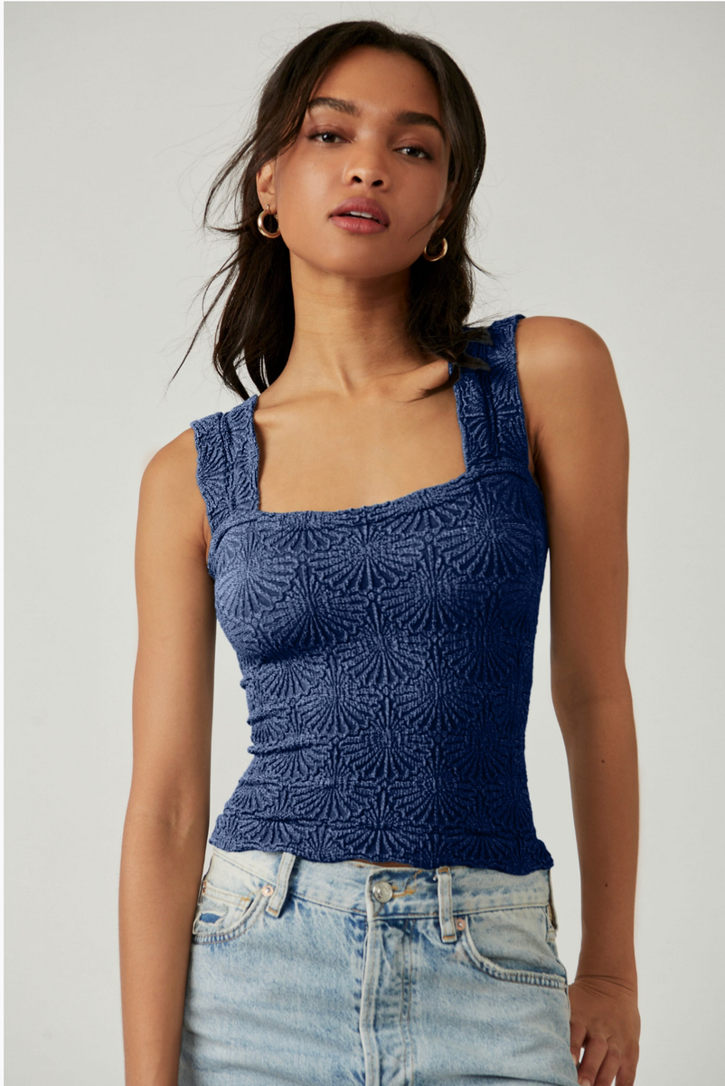Free People - Love Letter Cami in Indigo Pura