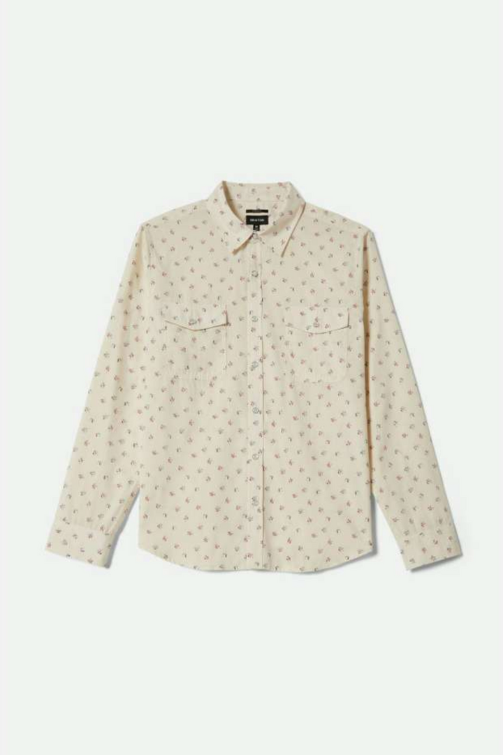 Brixton - Wayne Long Sleeve Shirt in Whitecap