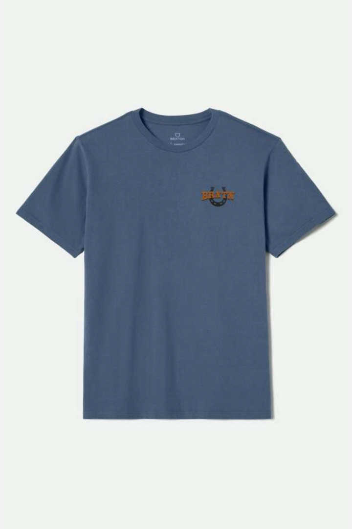 Brixton - Roughstock Short Sleeve T-Shirt in Harbor Blue