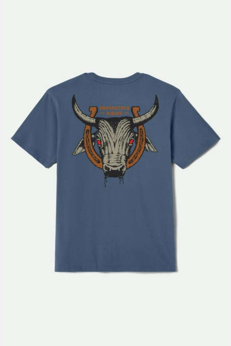 Brixton - Roughstock Short Sleeve T-Shirt in Harbor Blue