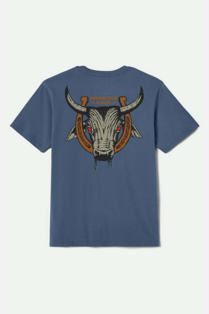 Brixton - Roughstock Short Sleeve T-Shirt in Harbor Blue