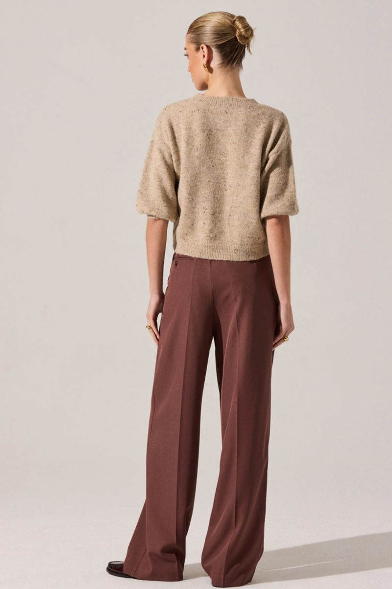 Astr - Faria Pants in Plum Brown
