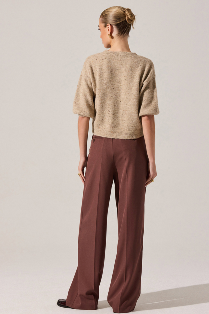 Astr - Faria Pants in Plum Brown